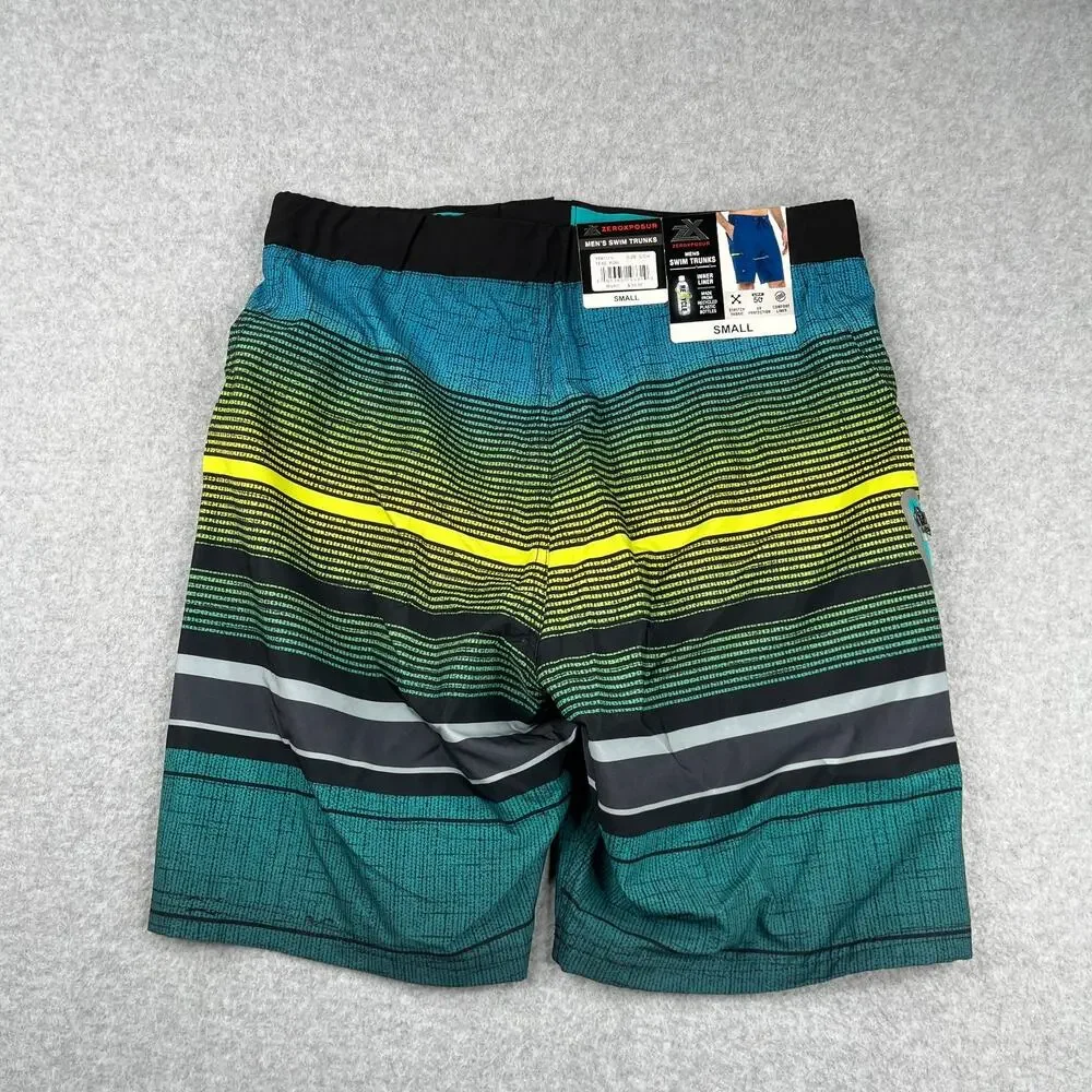 ZeroXposur Swim Trunks Mens Small Stretch Striped Board Shorts Bathing Suit Mens